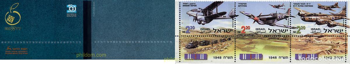 Timbres: 3071 MNH ISRAEL 1998 AVIONES DE LA GUERRA DE LA INDEPENDENCIA