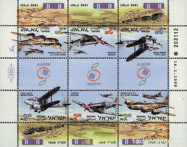 Timbres: 6738 MNH ISRAEL 1998 AVIONES DE LA GUERRA DE LA INDEPENDENCIA