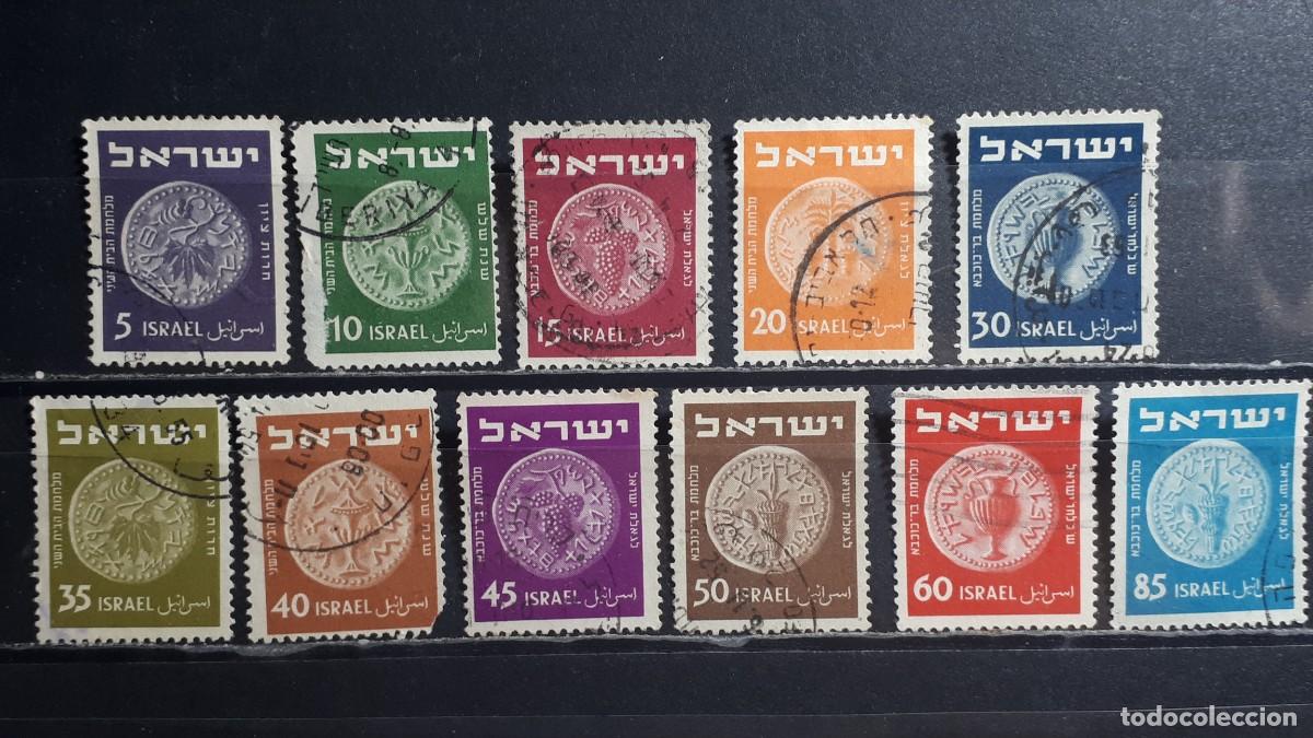 Francobolli: ISRAEL. A&Ntilde;O 1951-2. &deg;. YVERT 38/42B, falta 37