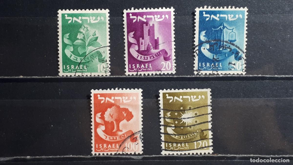 Sellos: ISRAEL. A&Ntilde;O 1957-8. &deg;. YVERT 128/9, 130, 132/A