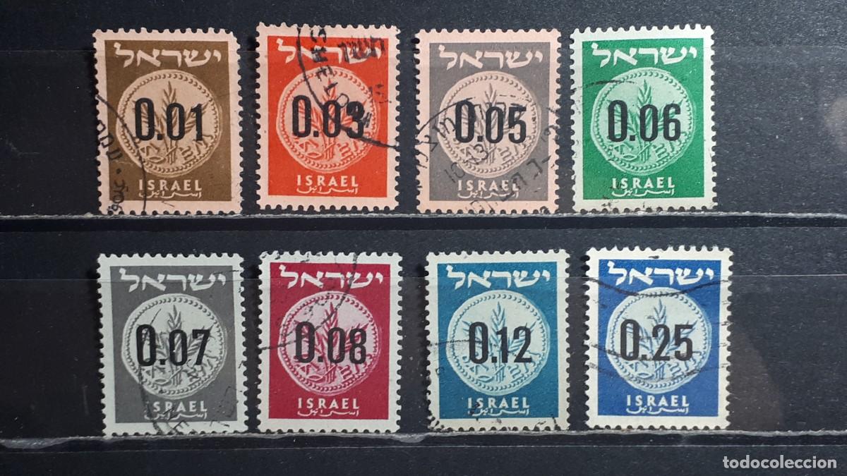 Francobolli: ISRAEL. A&Ntilde;O 1959. &deg;. YVERT 164/71, falta 170, 172/3