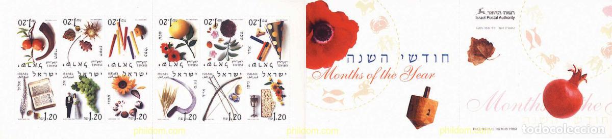 Sellos: 1724 MNH ISRAEL 2002 LOS 12 MESES DEL A&Ntilde;O