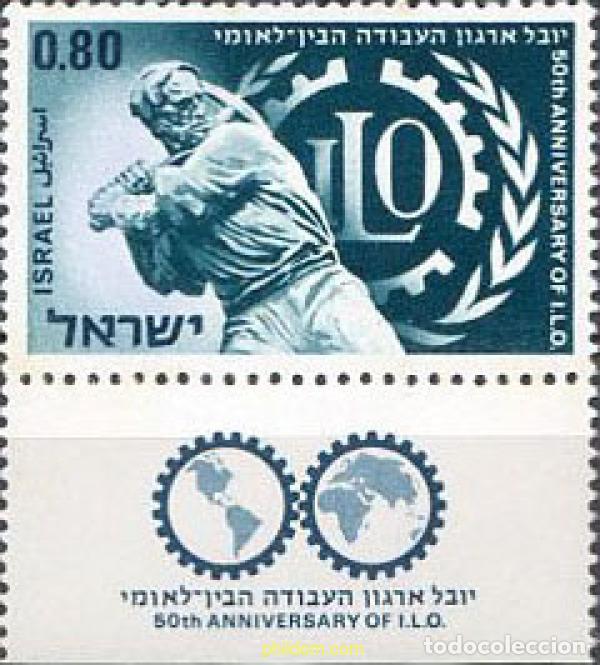 Sellos: 327803 MNH ISRAEL 1969 50 ANIVERSARIO DE LA ORGANIZACION INTERNACIONAL DEL TRABAJO