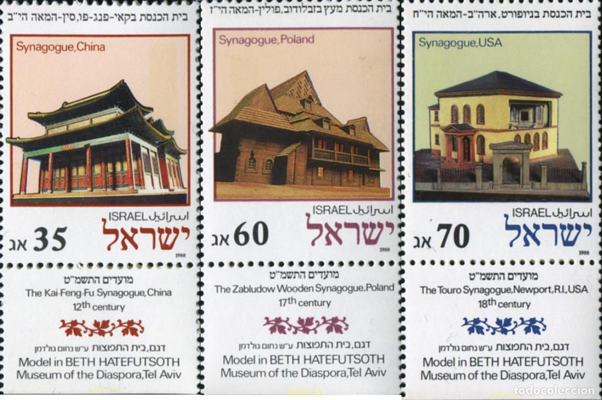 Stamps: 328378 MNH ISRAEL 1988 NUEVO A&Ntilde;O. LAS SINAGOGAS A TRAVES DEL MUNDO Y DEL TIEMPO