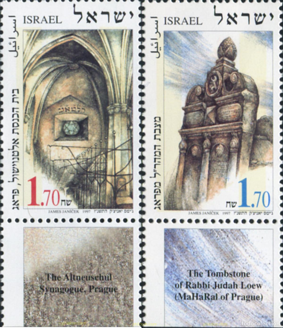 Sellos: 328586 MNH ISRAEL 1997 MONUMENTOS JUDIOS EN PRAGA