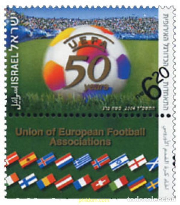 Sellos: 328734 MNH ISRAEL 2004 50 ANIVERSARIO DE LA UEFA