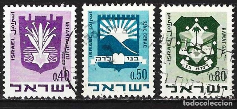 Sellos: Israel 1969 - Mi 446 a 448 - YT 384 a 386 - Escudos de armas