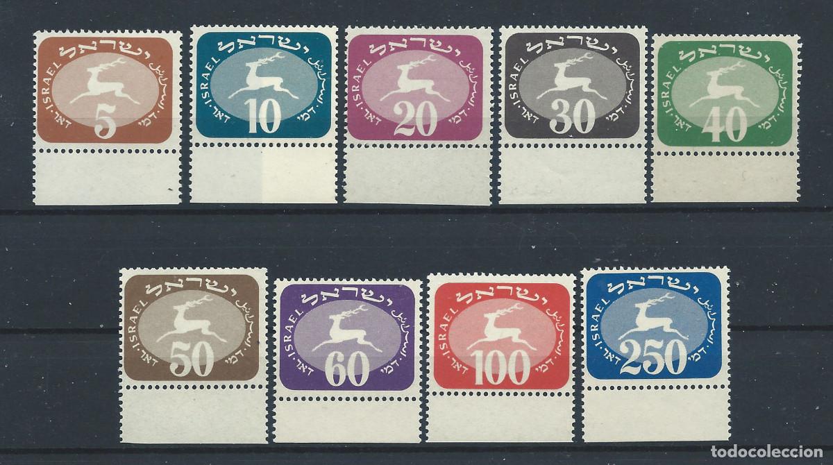 Sellos: Isra&euml;l Taxe N&deg;12/20** (MNH) 1952 - Faune Cerfs