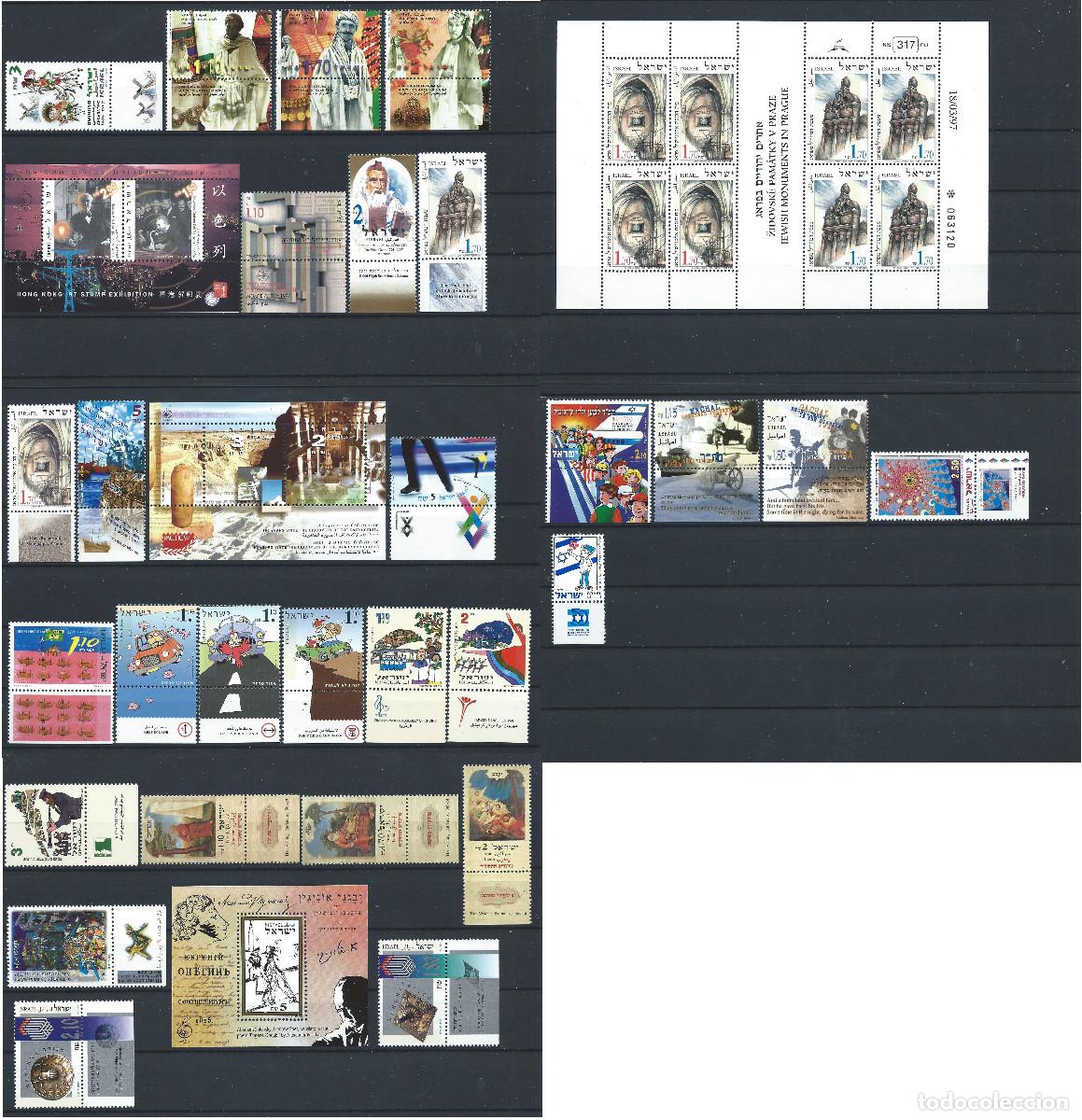 Sellos: Isra&euml;l Lot Ann&eacute;e 1997 Neuf** (MNH) Presque compl&egrave;te - Sujet divers