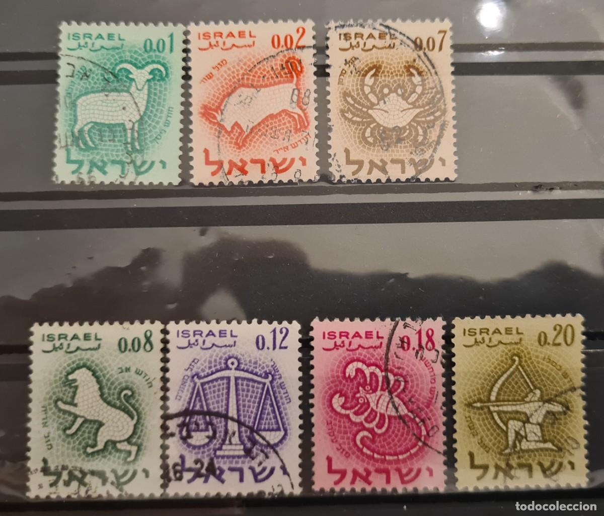 Selos: Serie de sellos usados de Israel 1961: signos del zod&iacute;aco