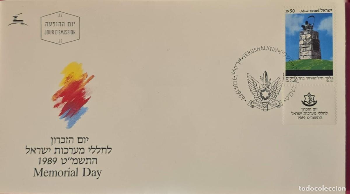 Sellos: TS) 1989 ISRAEL, FDC,REMEMBRANCE DAY.