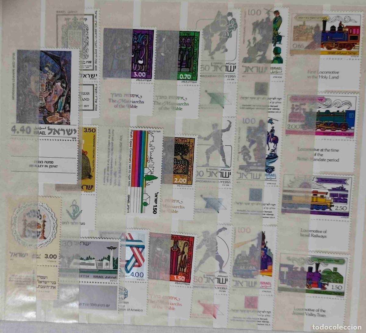 Sellos: LOTE DE 21 SELLOS NUEVOS DE ISRAEL - LOS DE LA FOTO - DEPORTES, TRENES, PINTURA, ETC