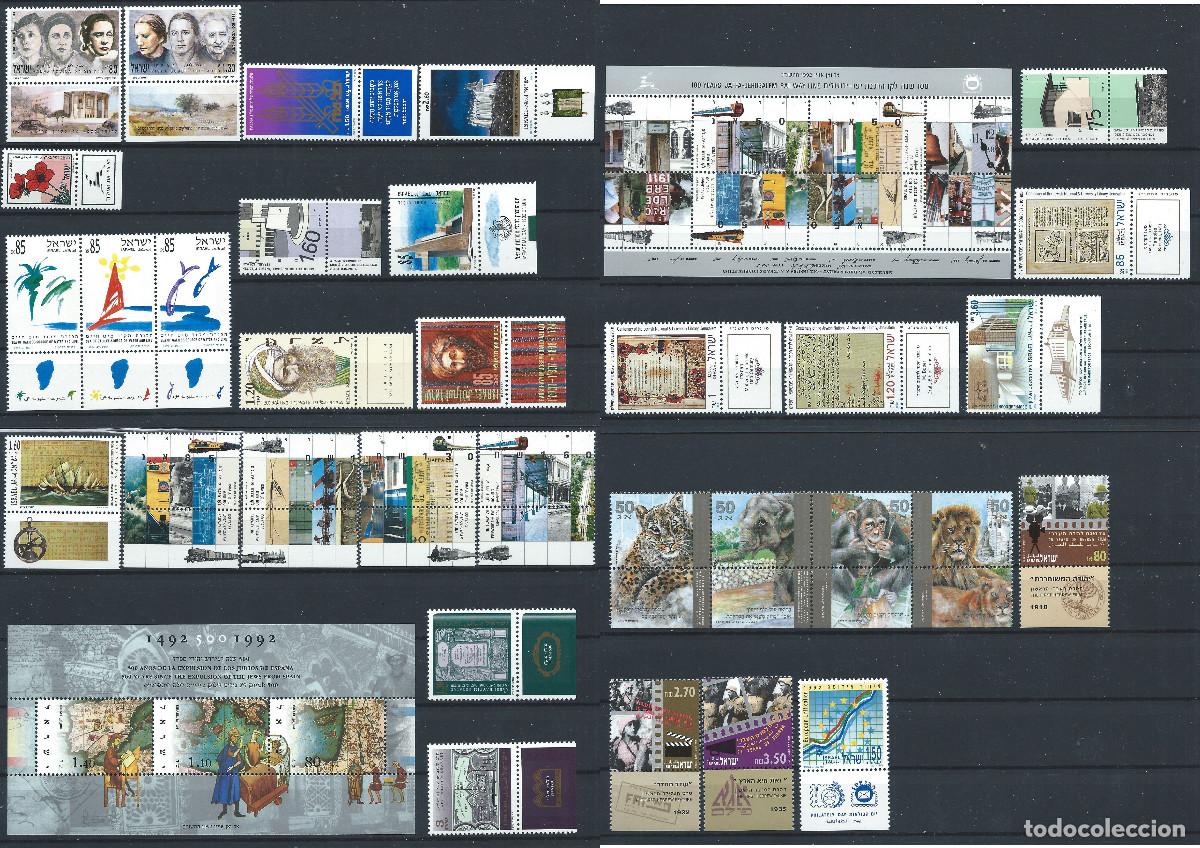 Sellos: Isra&euml;l Lot Ann&eacute;e 1992 Neuf** (MNH) Presque compl&egrave;te - Sujet divers