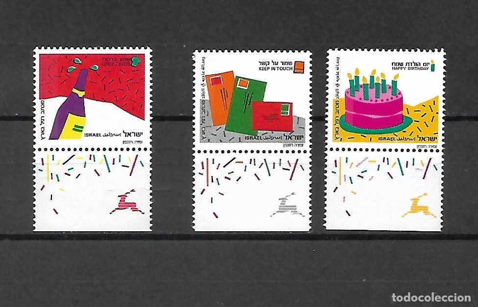 Timbres: A&ntilde;o Nuevo (FELICITACIONES) en Israel . Sellos a&ntilde;o 1991 , CON BANDELETA . Yvert 2,50 &euro;