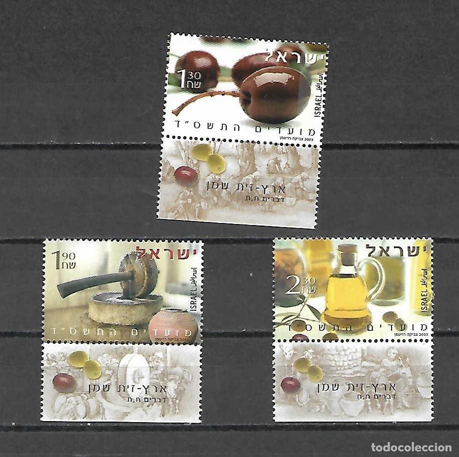Sellos: Aceite de oliva en Israel . sellos a&ntilde;o 2003 . CON BANDELETA. Yvert 4,00 &euro;