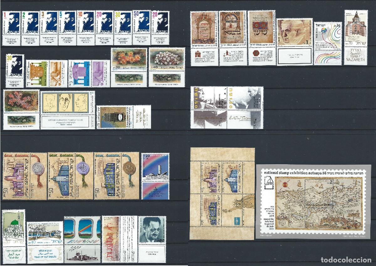 Sellos: Isra&euml;l Lot Ann&eacute;e 1986 Neuf** (MNH) compl&egrave;te - Sujet divers