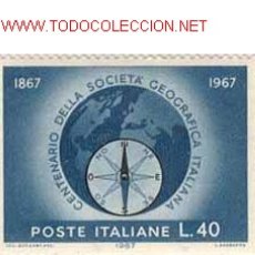 Sellos: 1967 ITALIA. CENTENARIO DE LA SOCIEDAD GEOGRAFICA ITALIANA. Lote 915824