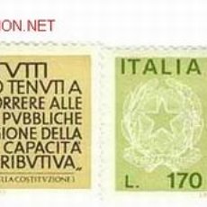 Sellos: ITALIA 1977. PROPAGANDA DE LA CONTRIBUCIÓN FEDERATIVA. Lote 930538