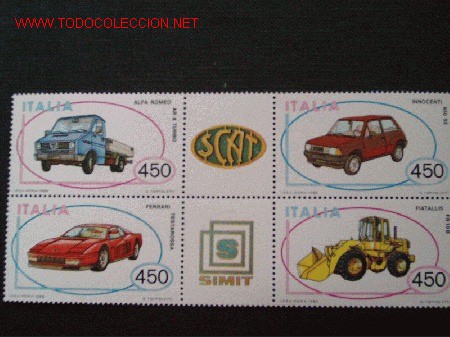 Timbres: AUTOMOVILES.