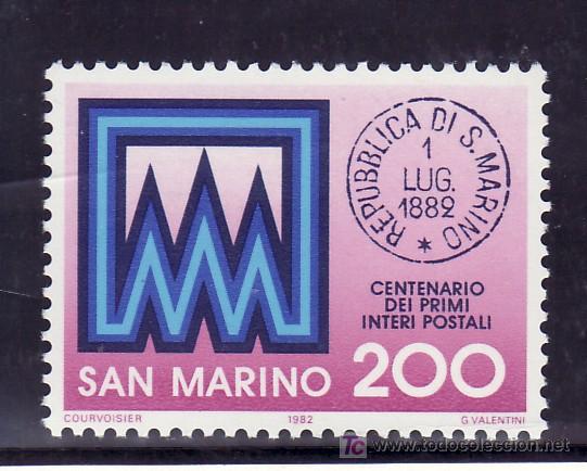 Timbres: san marino 1044 sin charnela, centenario del primer entero postal de san marino,