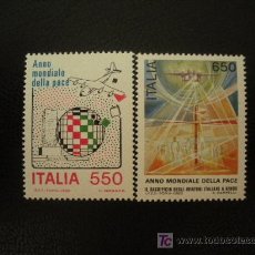 Sellos: ITALIA 1986 IVERT 1730/1 *** AÑO INTERNACIONAL DE LA PAZ. Lote 14708712