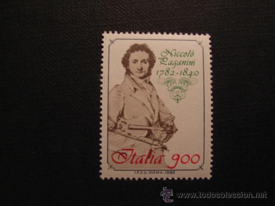 Timbres: N&ordm; YVERT 1520*** A&Ntilde;O 1982. 200 ANIVERSARIO NACIMIENTO COMPOSITOR N.PAGANINI