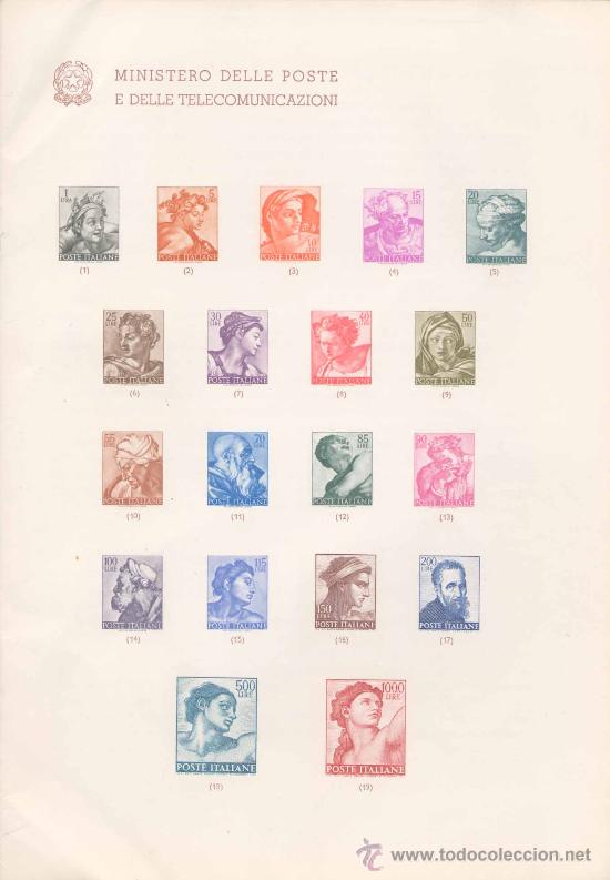 Timbres: 826/44.- 1961IMPRESI&Oacute;N DEFINITIVA SELLOS SOBRE NOTA OFICIAL