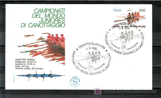 Sellos: italia 1540 primer dia, deporte, campeonato del mundo junior de remo