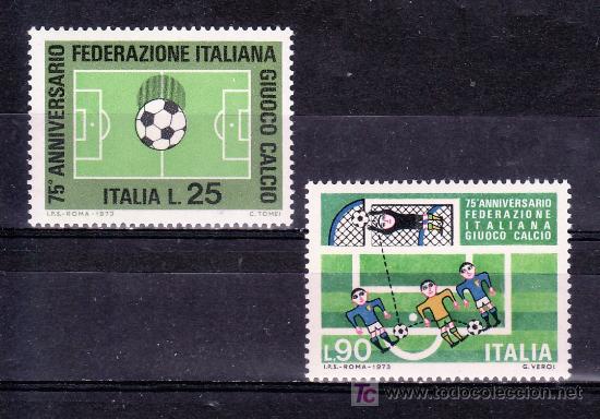Sellos: italia 1137/8 sin charnela, deporte, 75&ordm; aniversario de la federacion italiana de futbol,