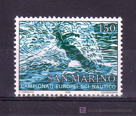 Sellos: san marino 980 sin charnela, deporte, campeonato de europa, africa y mediterraneo de esqui nautico