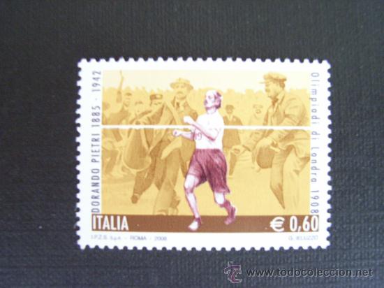 Timbres: N&ordm; YVERT  2981*** A&Ntilde;O 2008.D.PIETRI, MARATONIANO ITALIANO DE LOS J.OLIMPICOS DE LONDRES