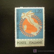 Sellos: ITALIA 1965 IVERT 937 *** VII DÍA DEL SELLO - MAPAS
