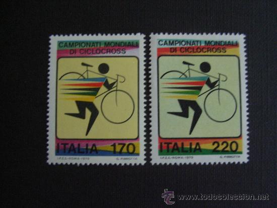 Sellos: ITALIA N&ordm; YVERT 1375/6*** A&Ntilde;O 1979. DEPORTE. CAMPEONATO DEL MUNDO DE CICLO-COSS