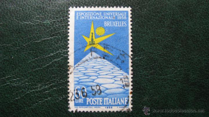 Sellos: italia 1958, exposicion de bruselas, yvert 759