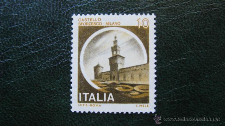 Timbres: italia, castillo sforzesco, milan