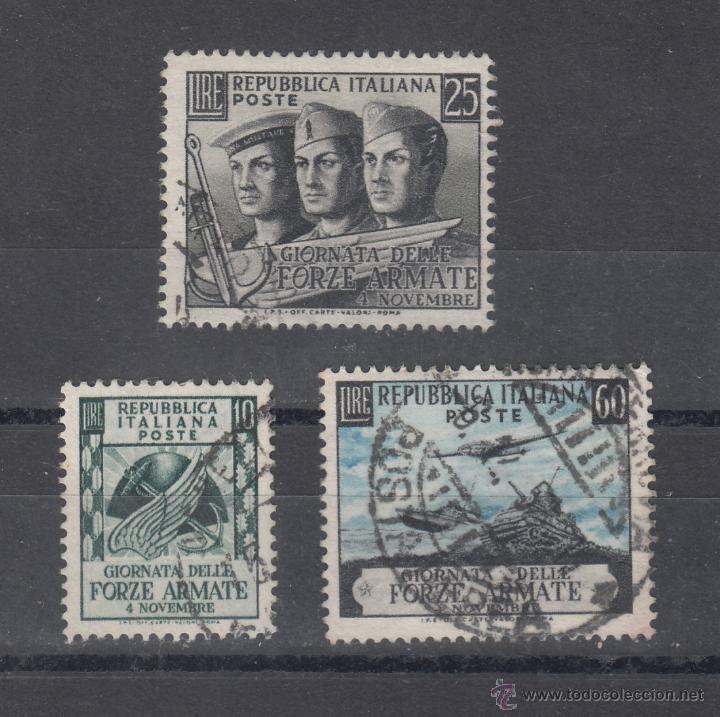 Sellos: italia  637/9 usada, dia del ejercito - Foto 1