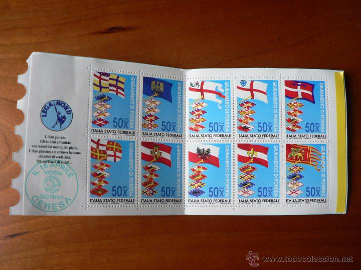 Timbres: 10 sellos lega nord italia giuramento di pontida stato federale sigillo