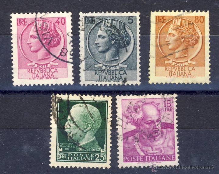 Timbres: ITALIA.- LOTE SELLOS USADOS.-