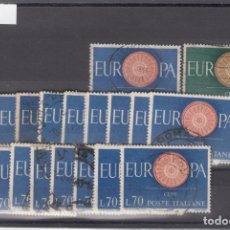 Sellos: ITALIA 822/3 LOTE DE 20 SERIES USADA, TEMA EUROPA 1960