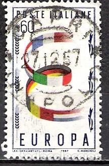 Sellos: ITALIA 1957 - USADO - Foto 1