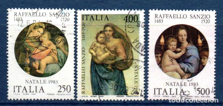 Selos: ITALIA.- CAT&Aacute;LOGO YVERT N&ordm; 1593/95, EN USADO