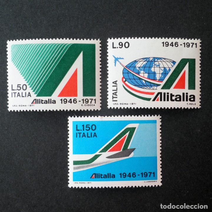 Sellos: Serie completa 1971 Italia 25 aniversario Alitalia