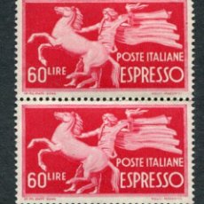 Sellos: ITALIA 1945-52 EXPRESS 60L MNH PAIR - 170 € - 18/8. Lote 144528378