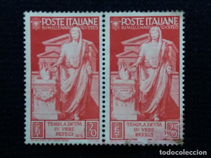 Sellos: 2 sello.poste italiane. tenpla deun in urve recefi 20. cent. 1955. Nuevo.