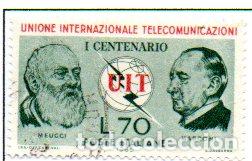 Sellos: ITALIA. A&Ntilde;O 1965.- CENTENARIO DE LA OIT, EN USADO - Foto 1
