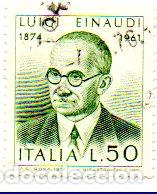 Selos: ITALIA. A&Ntilde;O 1974.- LUIGI EINAUDI, EN USADO
