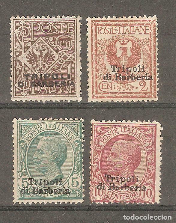 Sellos: ITALIA, TRIPOLI, 1909/1912, CAT.MI. 3,NUEVO,GOMA ORIGINAL,FIJASELLOS;CAT.MI. 1,NUEVO,GOMA ORIGINAL D