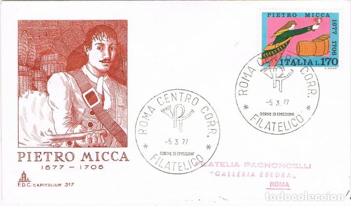 Briefmarken: 0710. Carta ROMA (Italia) 1977. PIETRO MICCA, heroe soldado defensa TURIN