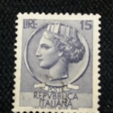 Sellos: ITALIA, TURITA 15 LIRAS, AÑO 1956. SIN USAR. Lote 167862000