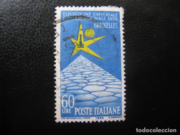 Sellos: -italia 1958, exposicion de bruselas, Yvert 759